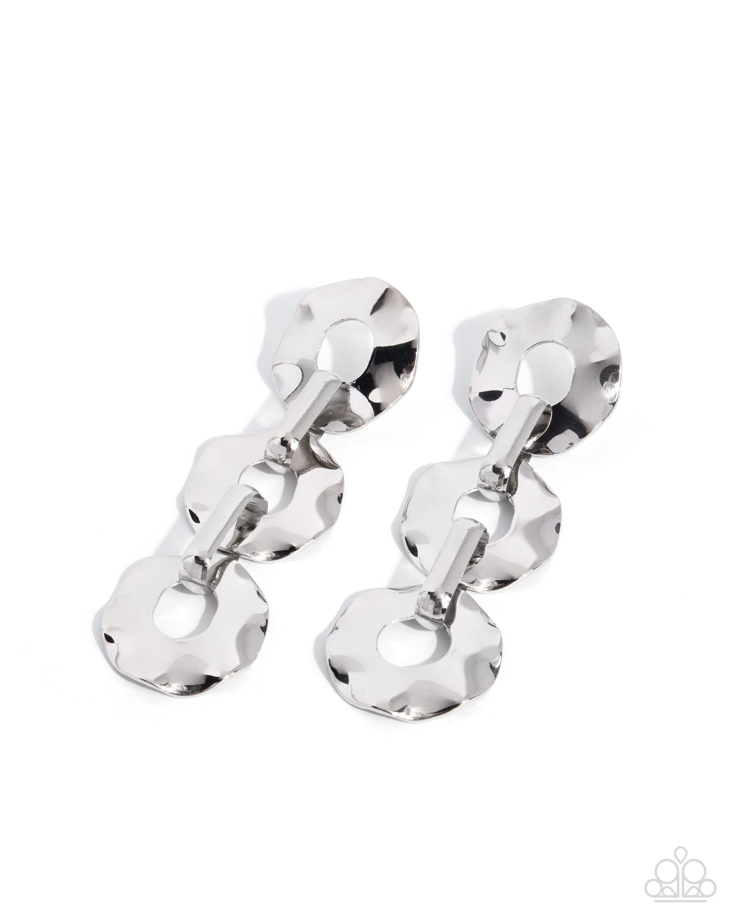 Poised Premiere hammered silver statement earrings