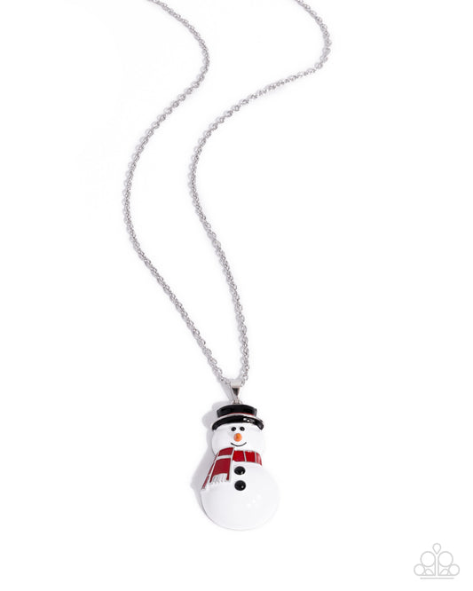Snowman Style Multicolor Pendant Necklace by Paparazzi Accessories at Jewelry by Bretta - product photo 2