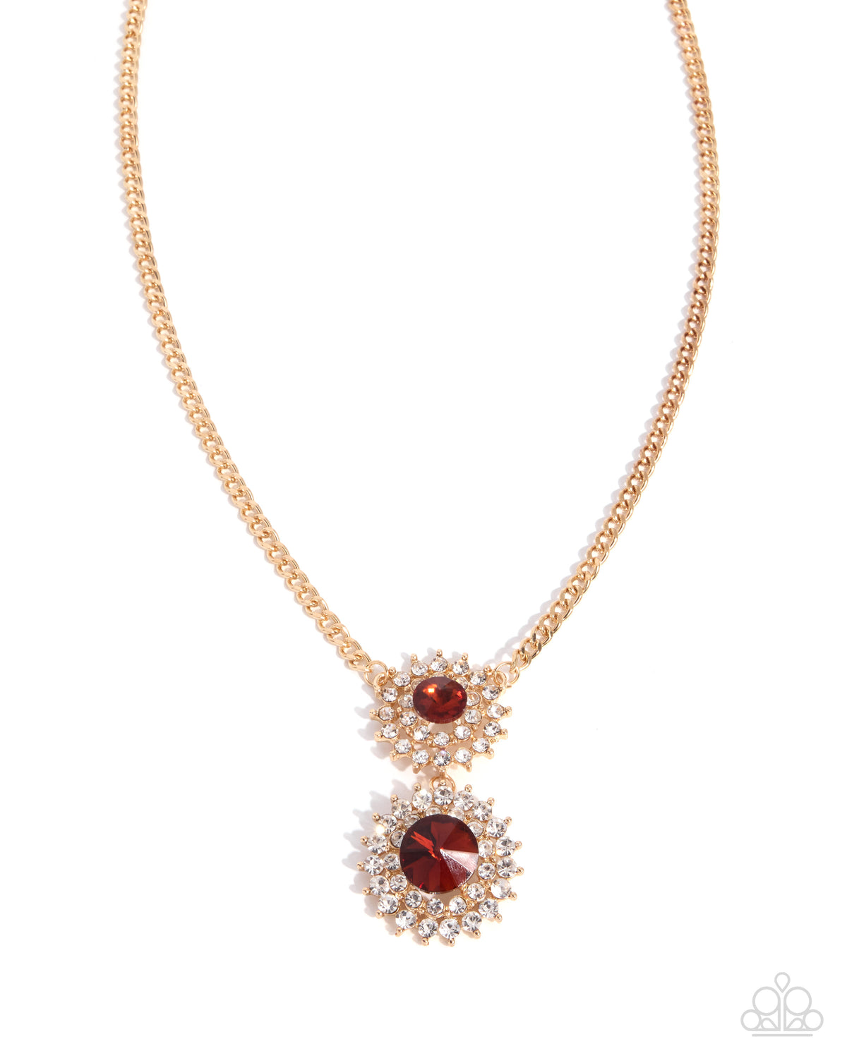 Elaborate Ethics Brown Topaz-Colored Floral Necklace - Paparazzi Accessories at Jewelry by Bretta