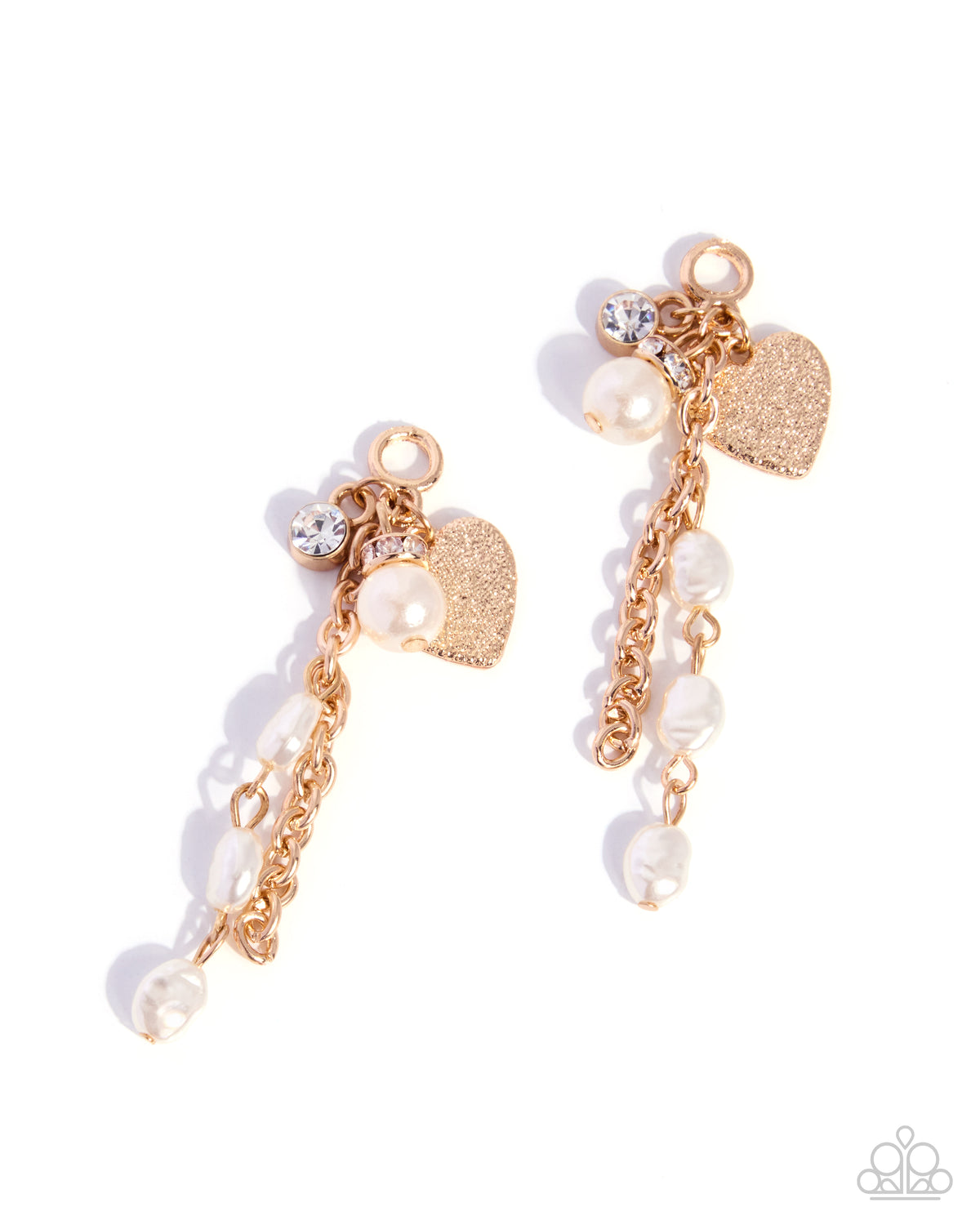 Sweetheart Sheen White Heart Earring Charms by Paparazzi Accessories