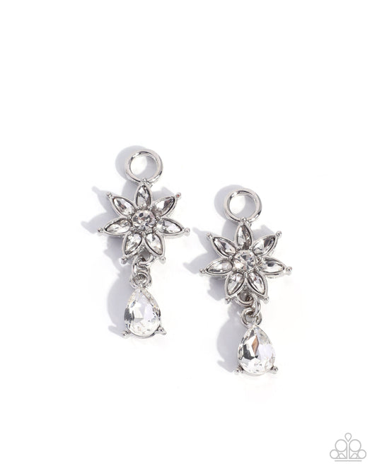 Pursuing Polish White Floral Earring Charms by Paparazzi Accessories