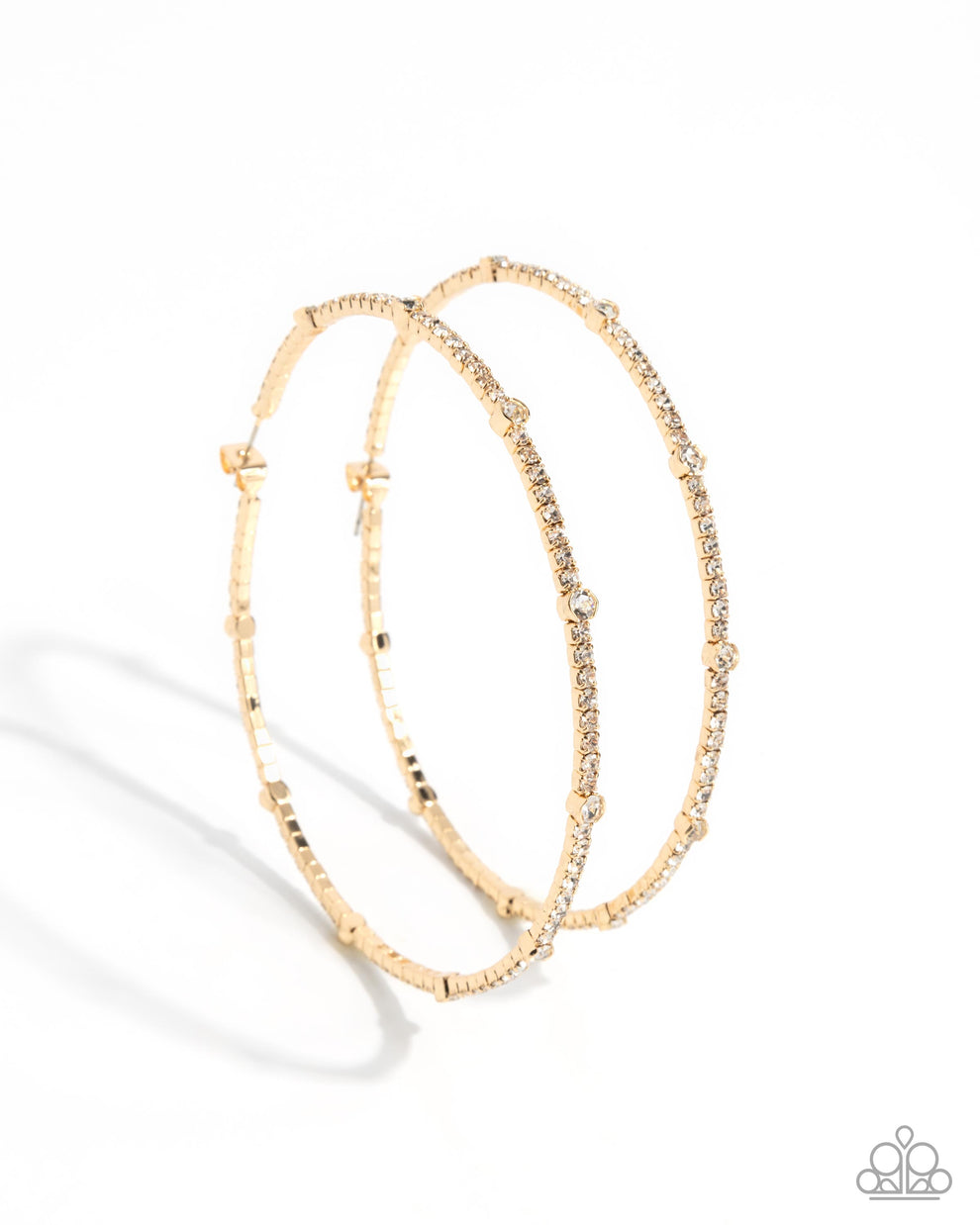 Two gold beaded bracelets on a white background