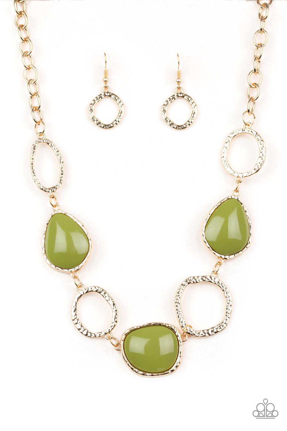 Paparazzi Accessories-Haute Heirloom - Green Necklace