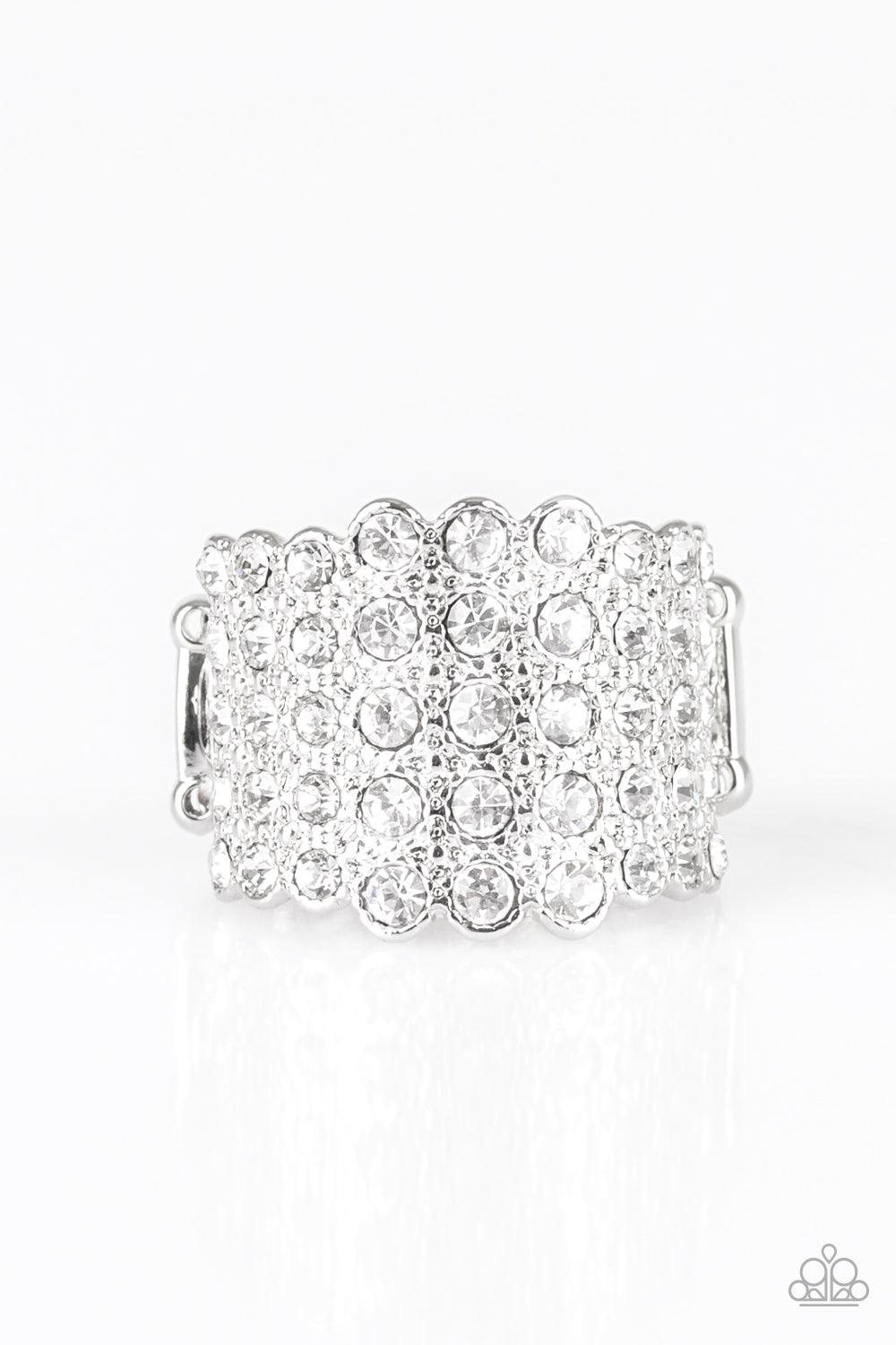 Paparazzi Accessories-Million Dollar Masquerade - White Ring