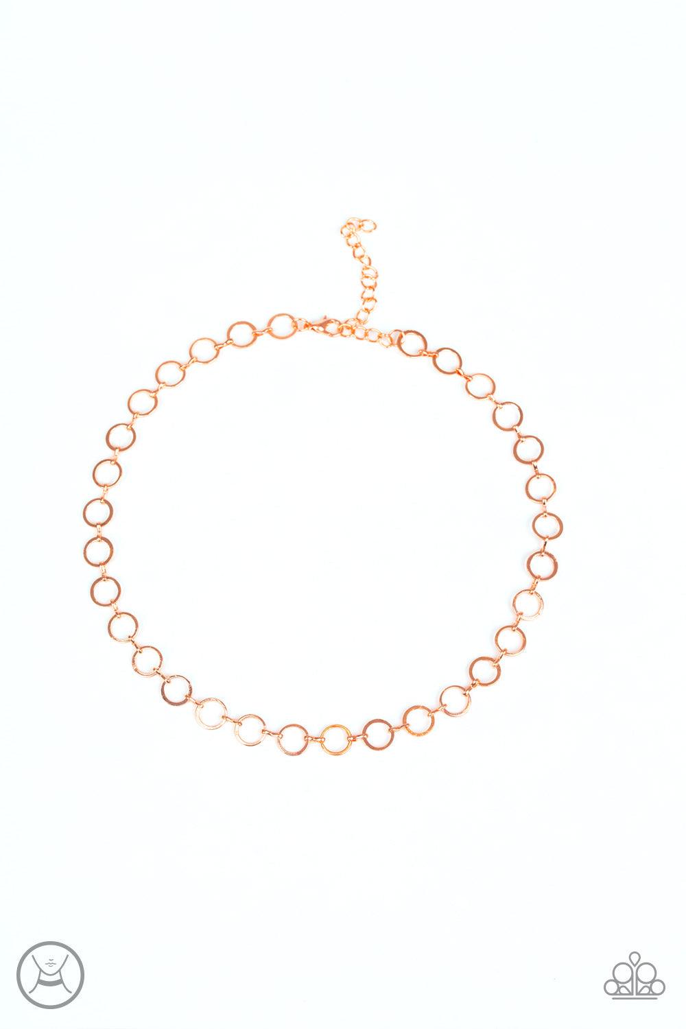 Paparazzi Accessories-Roundabout Radiance - Copper Necklace