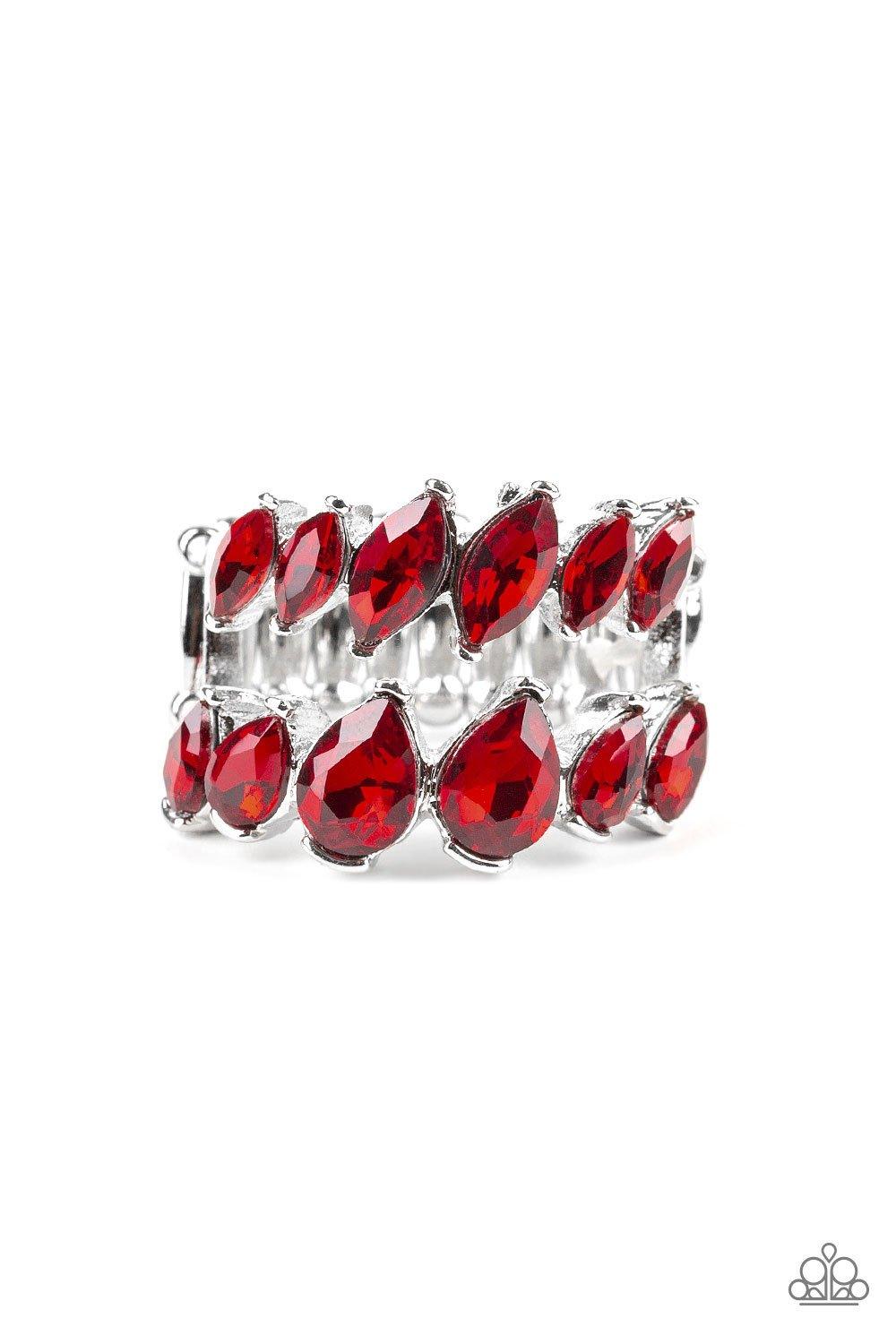 Timeless Tiers Red Ring - Jewelry by Bretta