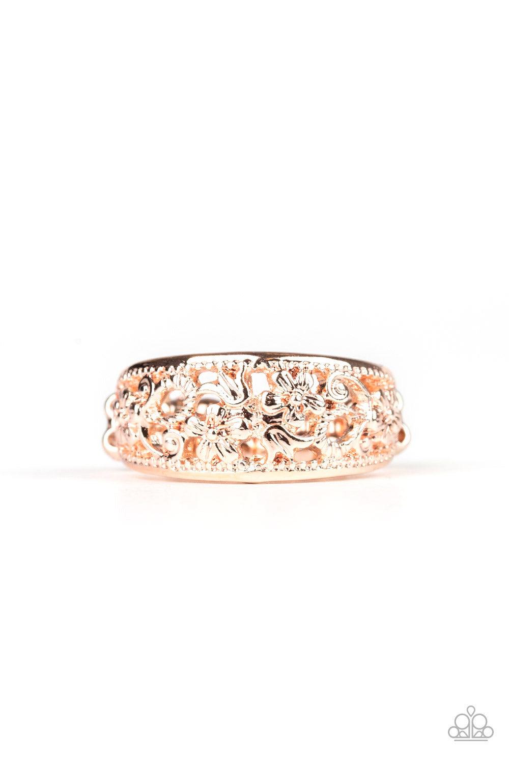Paparazzi Accessories-Breezy Blossoms - Rose Gold Ring - jewelrybybretta