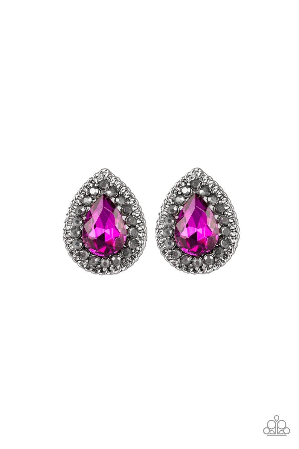 Paparazzi Accessories-Debutante Debut - Pink Earrings - jewelrybybretta