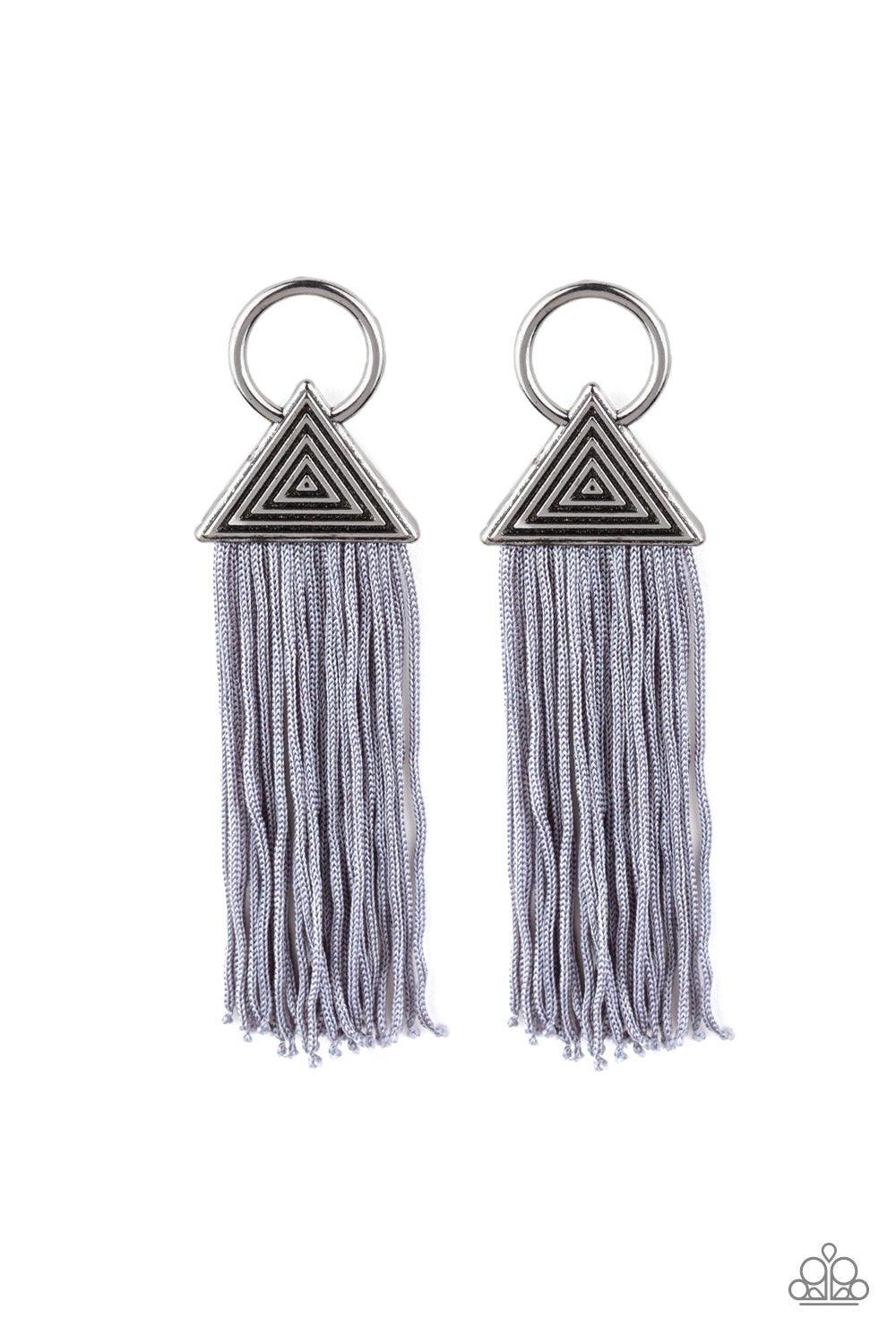Paparazzi Accessories-Oh My GIZA - Silver Earrings