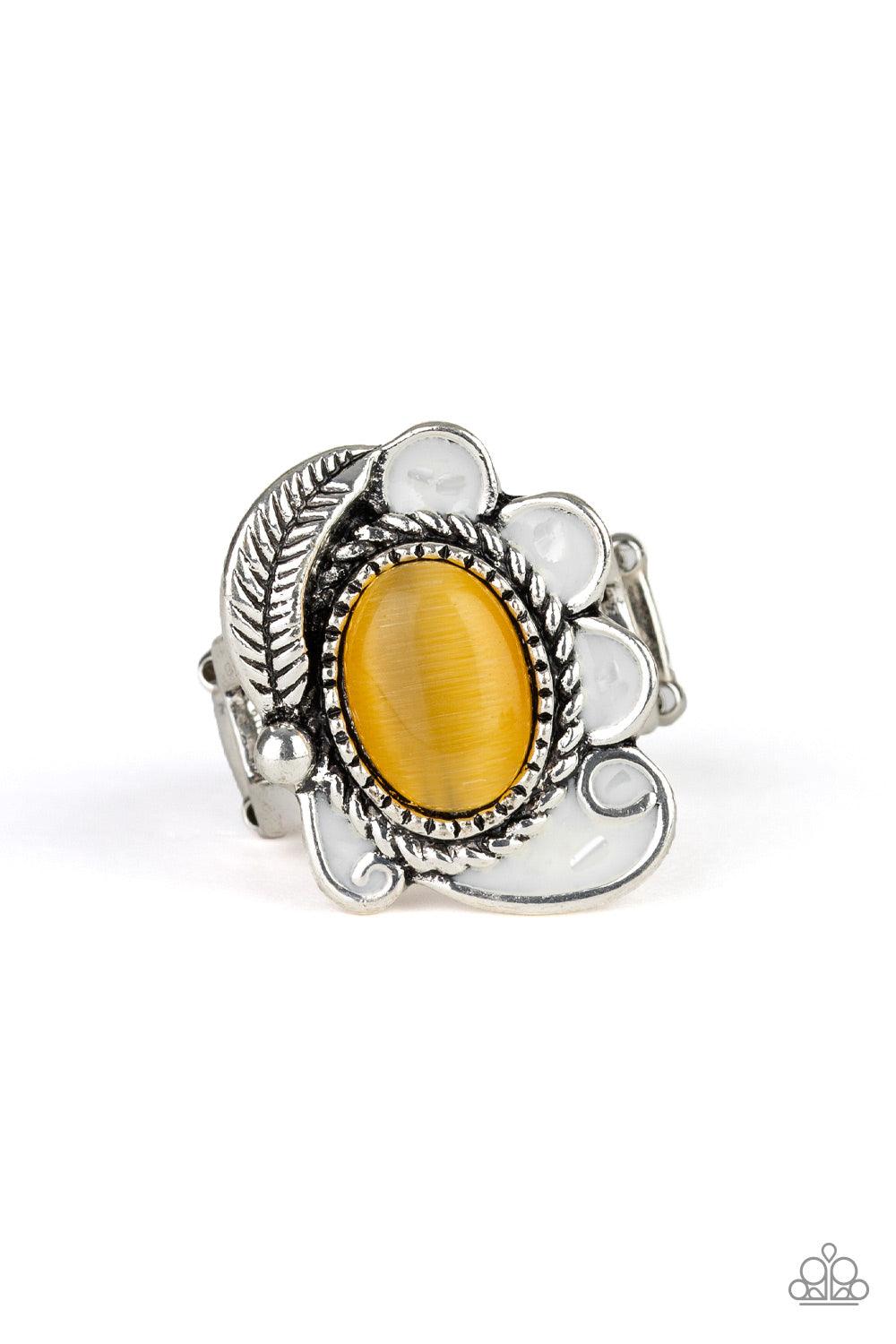 Paparazzi Accessories-Fairytale Magic - Yellow Ring - jewelrybybretta