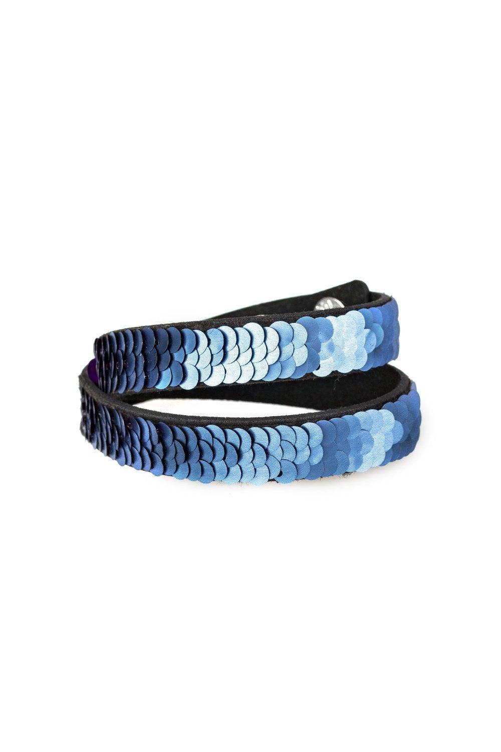 Under The SEQUINS Purple Wrap Bracelet - Jewelry by Bretta