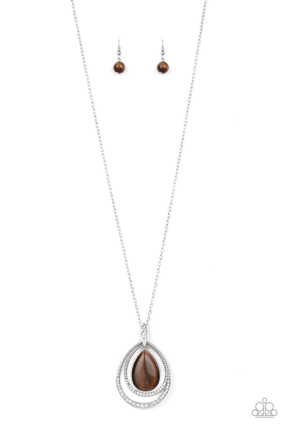 Paparazzi Accessories-GLOW and Tell - Brown Necklace