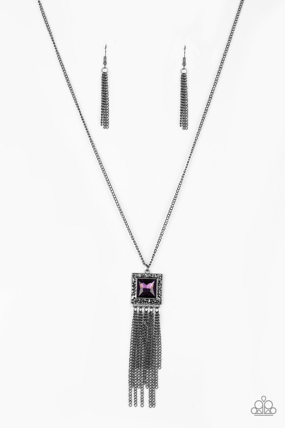 Paparazzi Accessories-Shimmer Sensei - Purple Necklace
