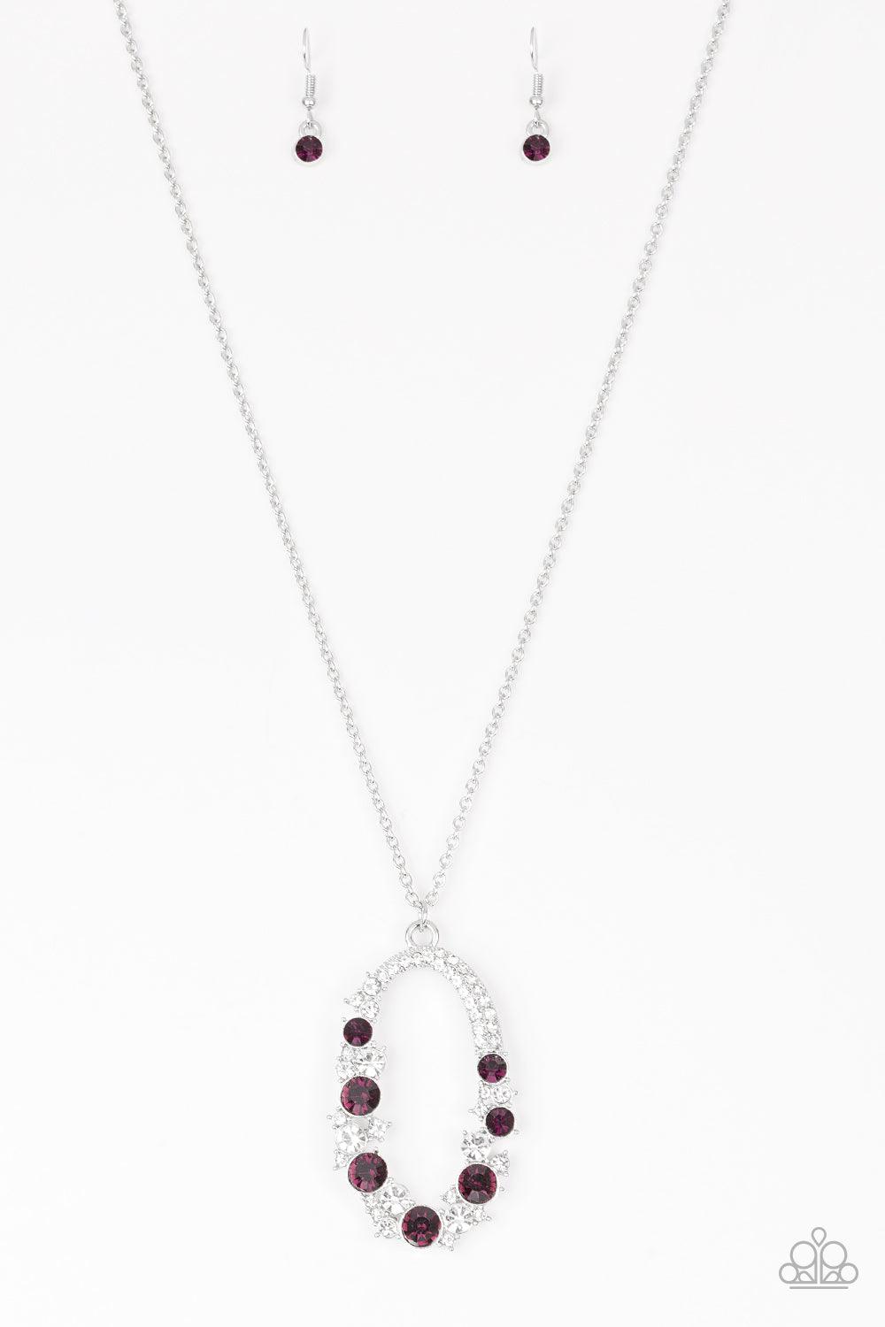 Paparazzi Accessories-Spotlight Social - Purple Necklace - jewelrybybretta
