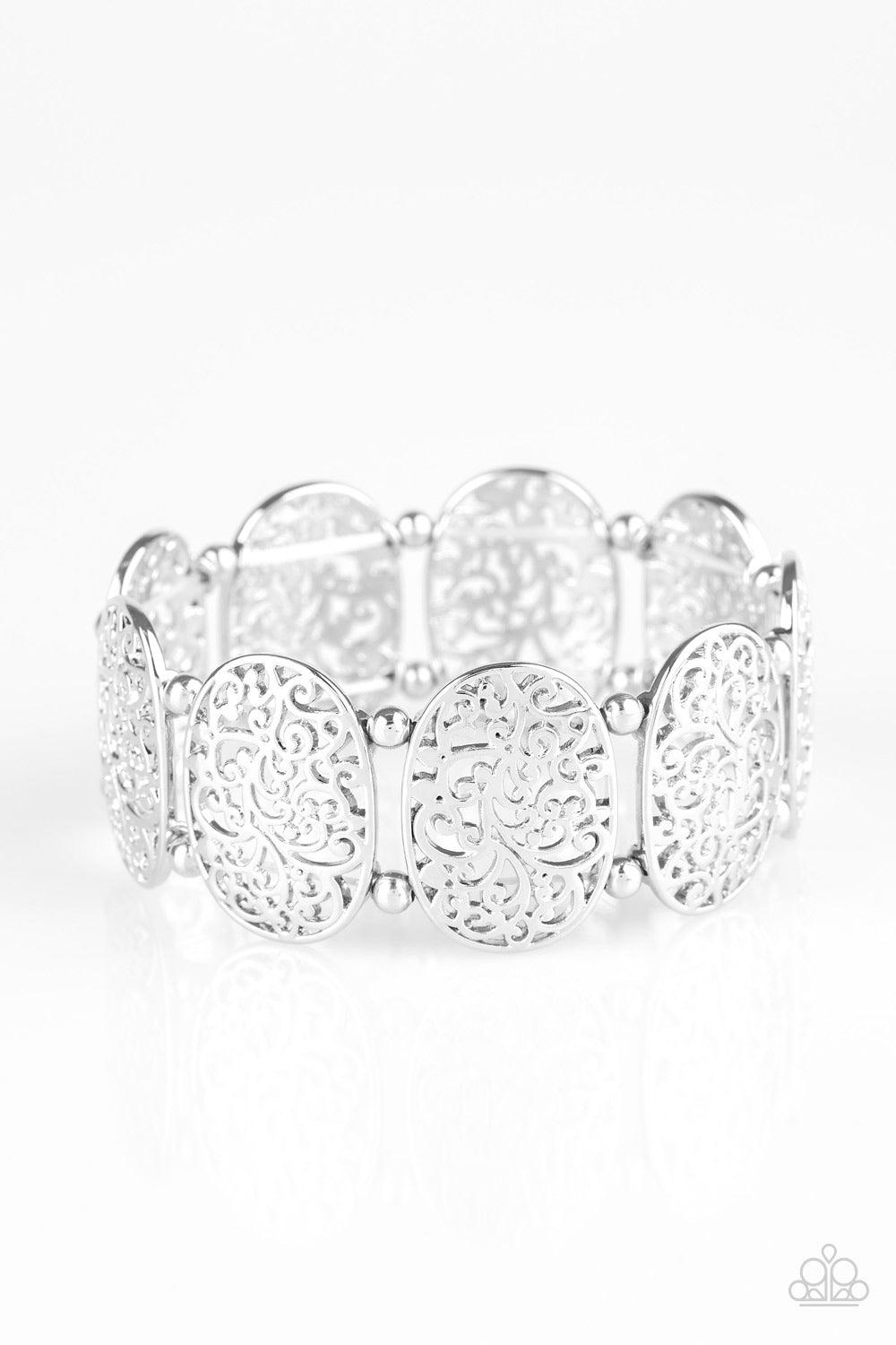 Paparazzi Accessories-Everyday Elegance - Silver Stretch Bracelet
