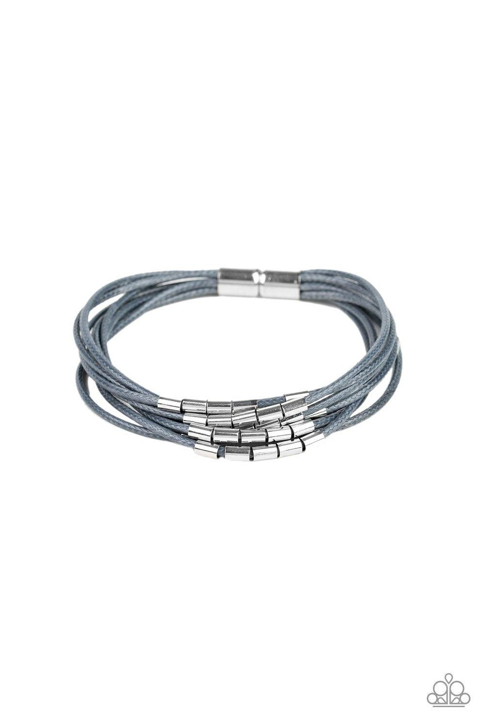 Paparazzi Accessories-Lay Low - Silver Magnetic Bracelet
