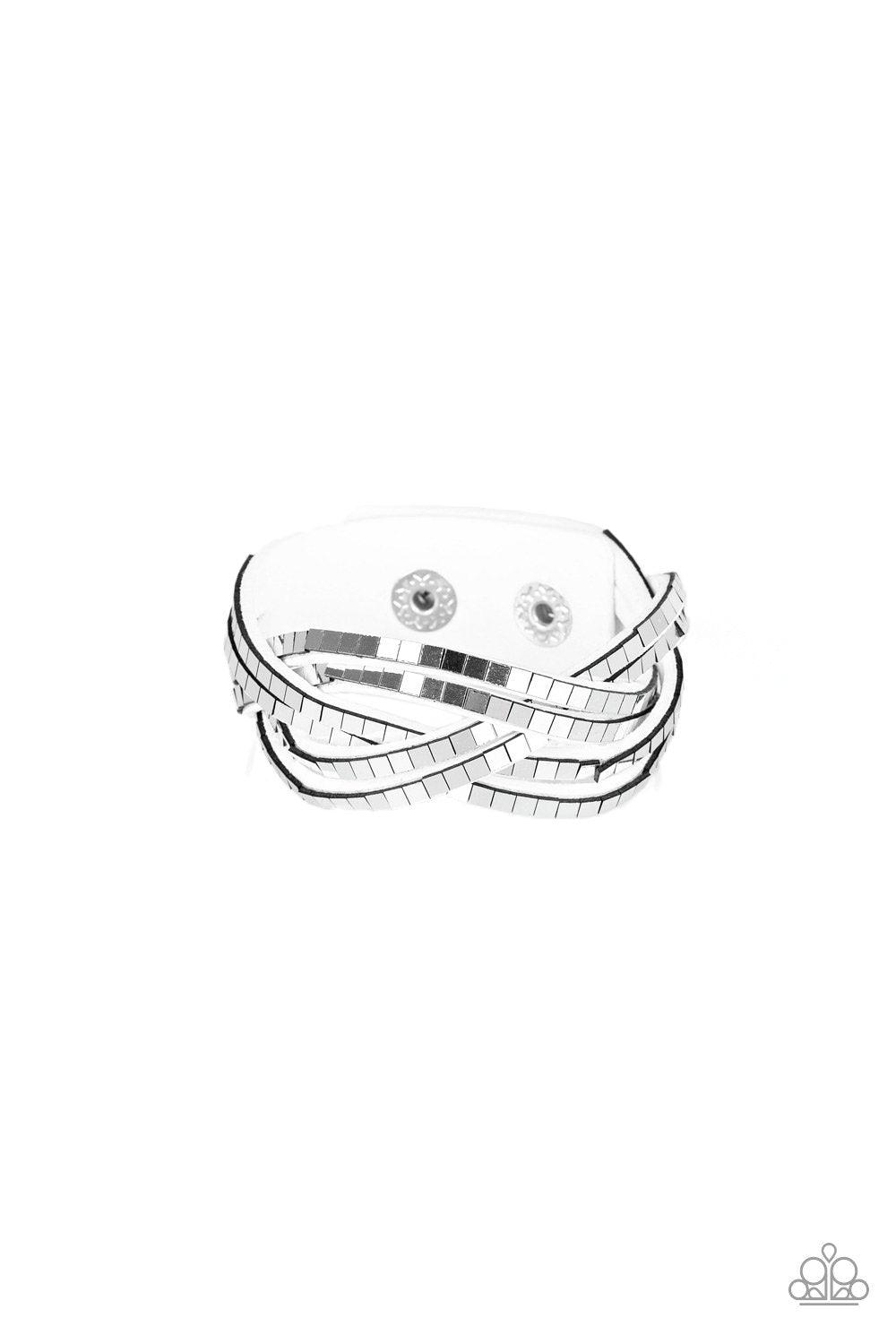 Paparazzi Accessories Looking For Trouble - White Bracelet - jewelrybybretta