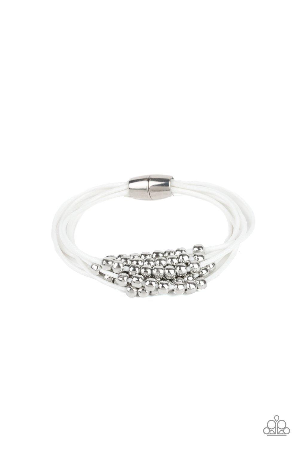 Paparazzi Accessories-Mega Magnetic - White Magnetic Bracelets