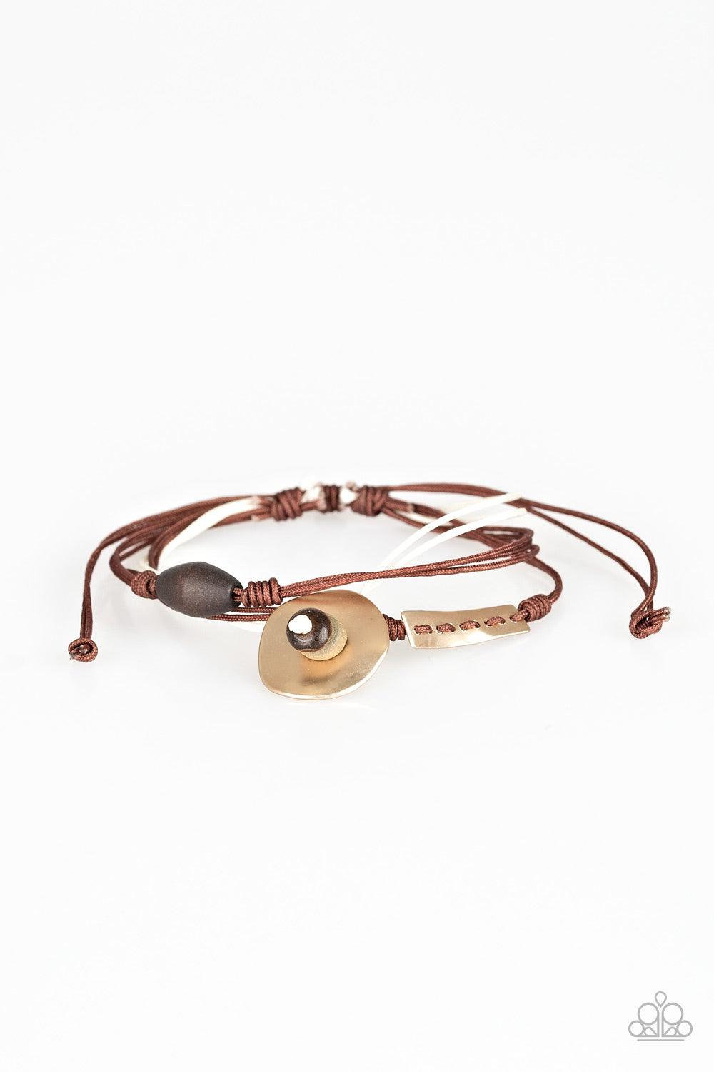 Paparazzi Accessories-Trail Trek - Brown Urban Bracelet - jewelrybybretta