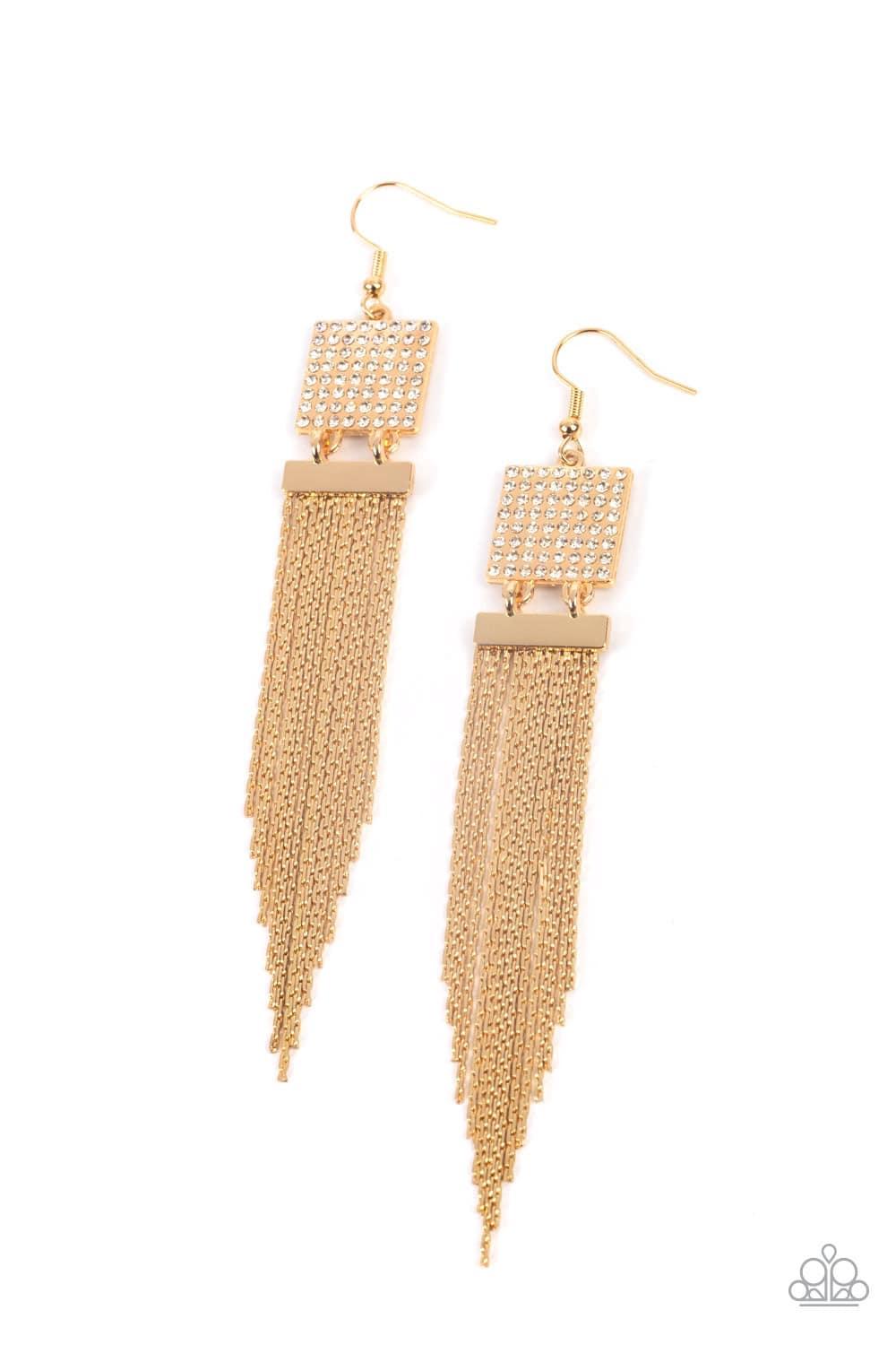 Dramatically Deco Gold Earrings - Life Of The Party March 2022 - Jewelry by Bretta