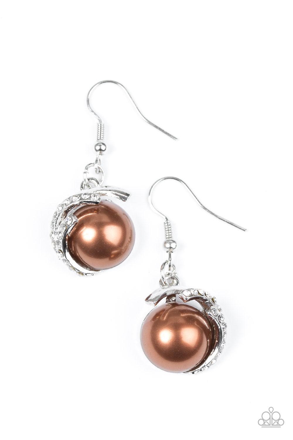 Paparazzi Accessories-What You SEA Is What You Get - Brown Earrings