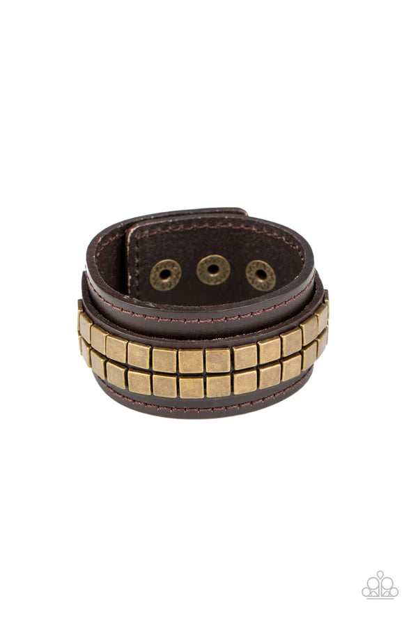 Engine Room Brown Leather Bracelet - Jewelry by Bretta