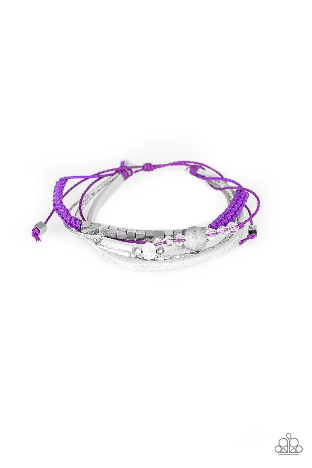 Paparazzi Accessories Take A SPACEWALK - Purple Urban Bracelet - jewelrybybretta