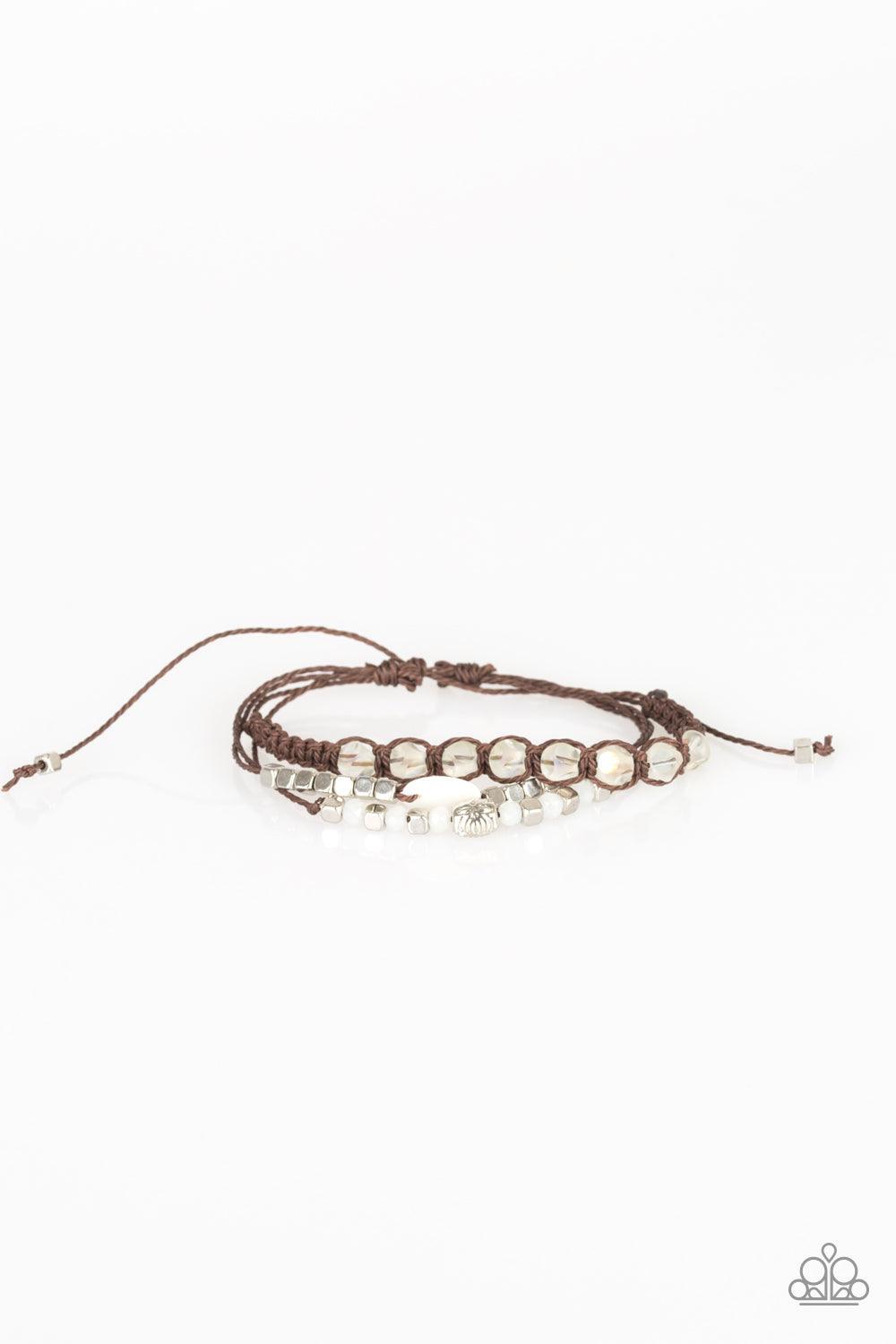 Paparazzi Accessories Trendy Tourist - White Urban Bracelet - jewelrybybretta