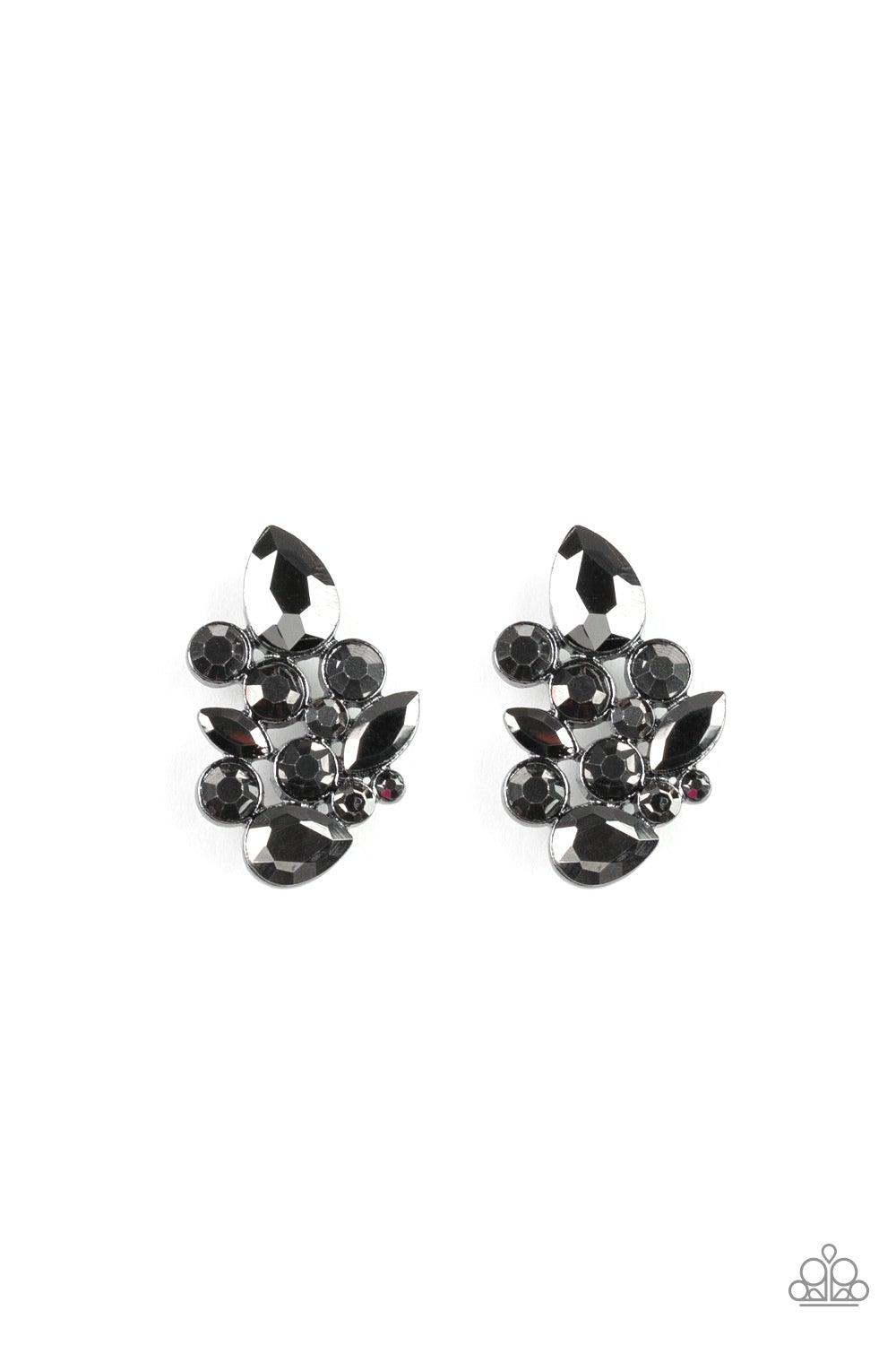 Paparazzi Accessories-Galaxy Glimmer - Black Earrings