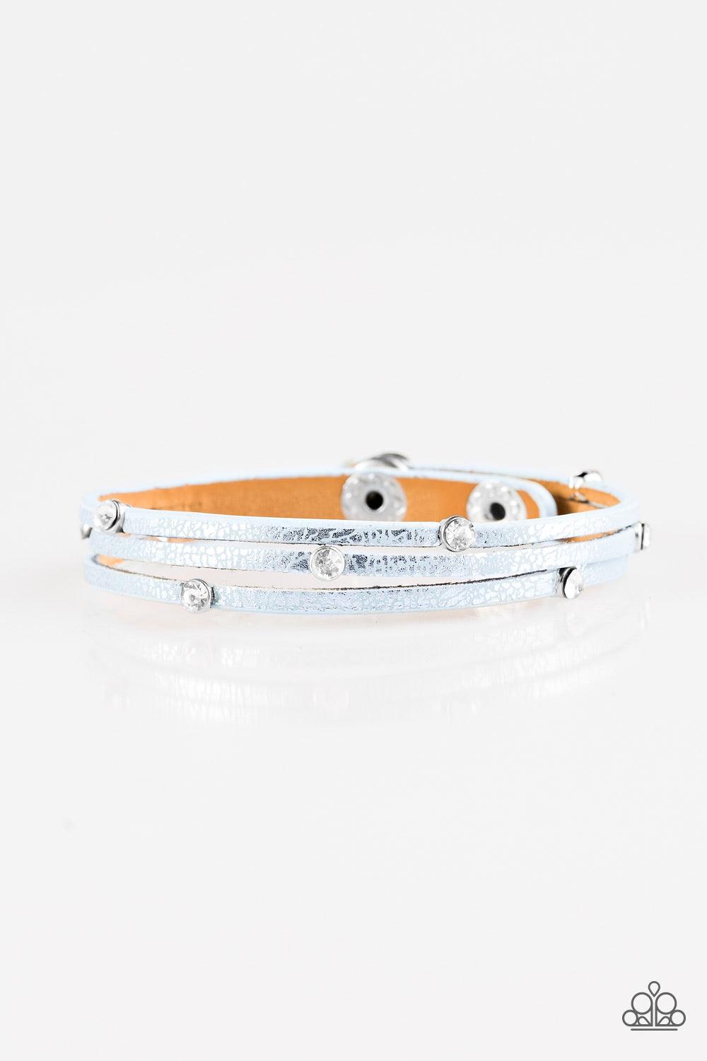 Paparazzi Accessories-Drop A SHINE - Blue Bracelet