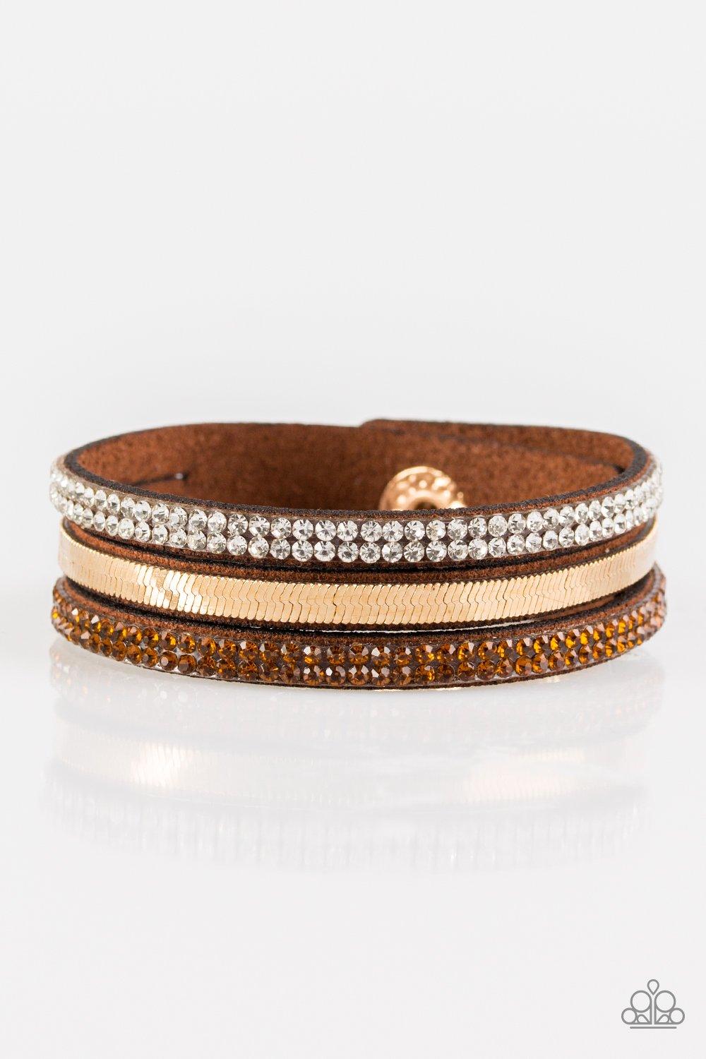 Paparazzi Accessories-I Mean Business - Brown Bracelet