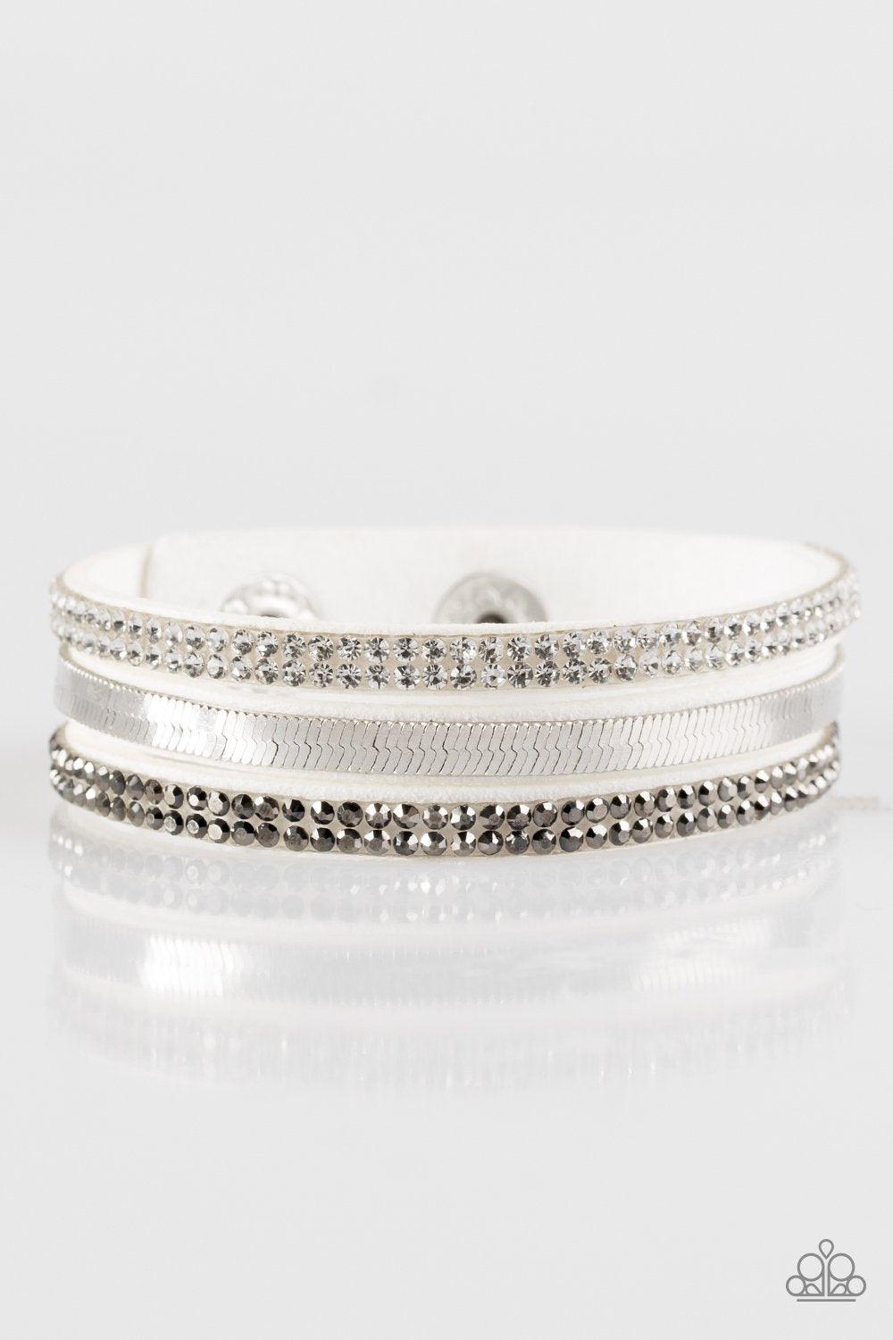 Paparazzi Accessories-I Mean Business - White Bracelet