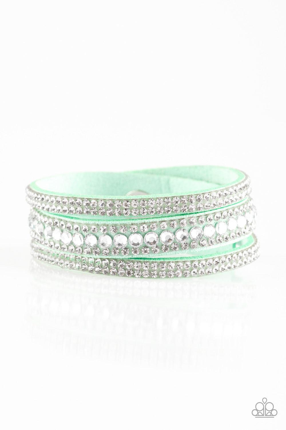Paparazzi Accessories-Harlem Hustle - Green Bracelet