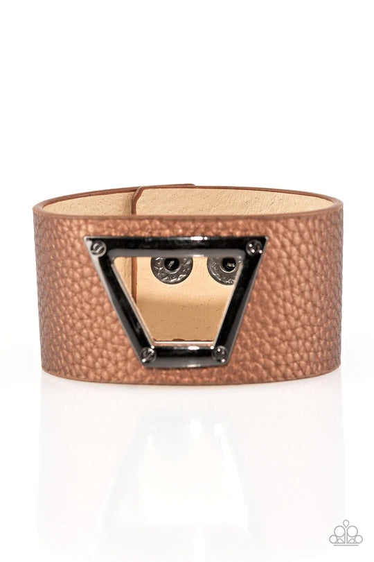 Power Play Brown Bracelet - Jewelry by Bretta