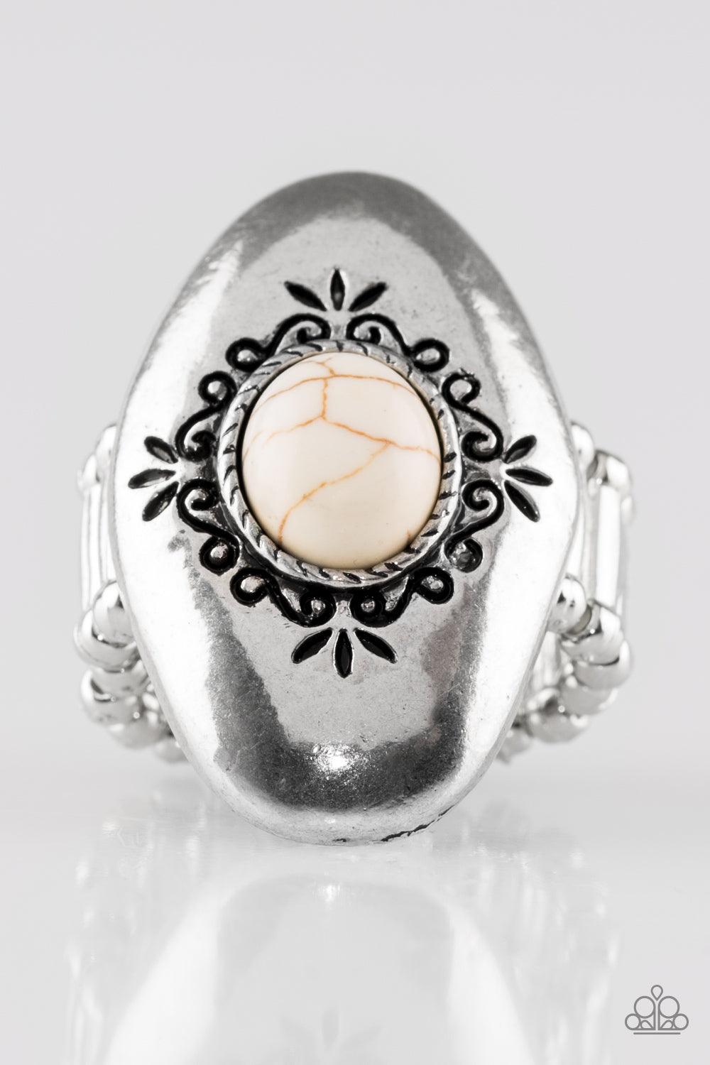 Paparazzi Accessories-Stone Gardens - White Ring