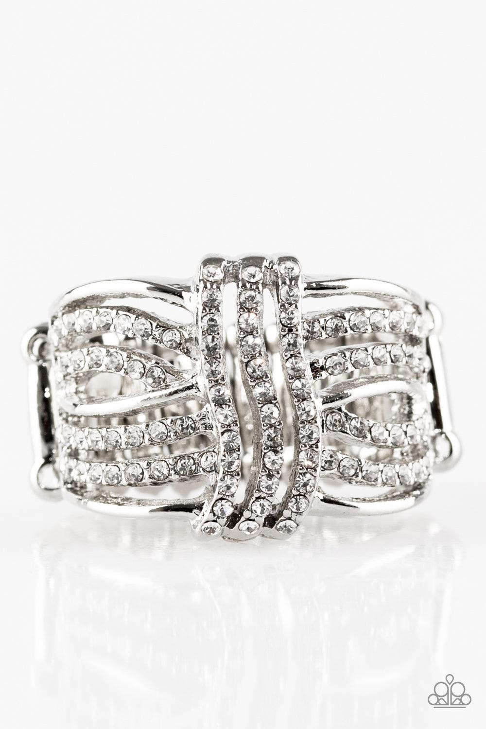Paparazzi Accessories-Showbiz Beauty - White Ring
