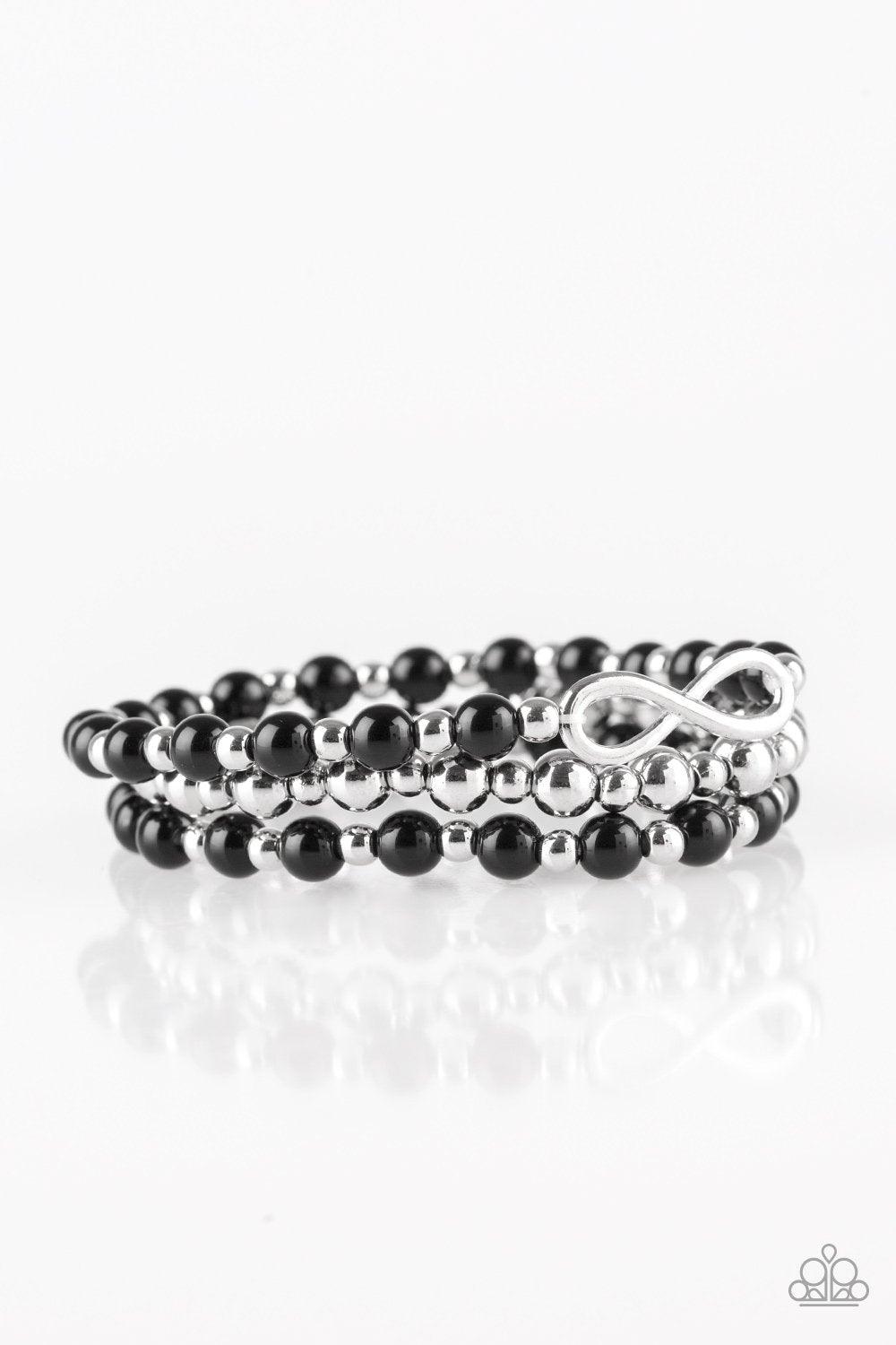Paparazzi Accessories-Immeasurably Infinite - Black Bracelet