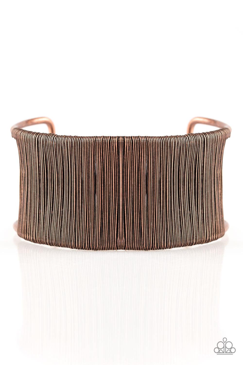 Paparazzi Accessories-Metal Mecca - Copper Cuff Bracelet