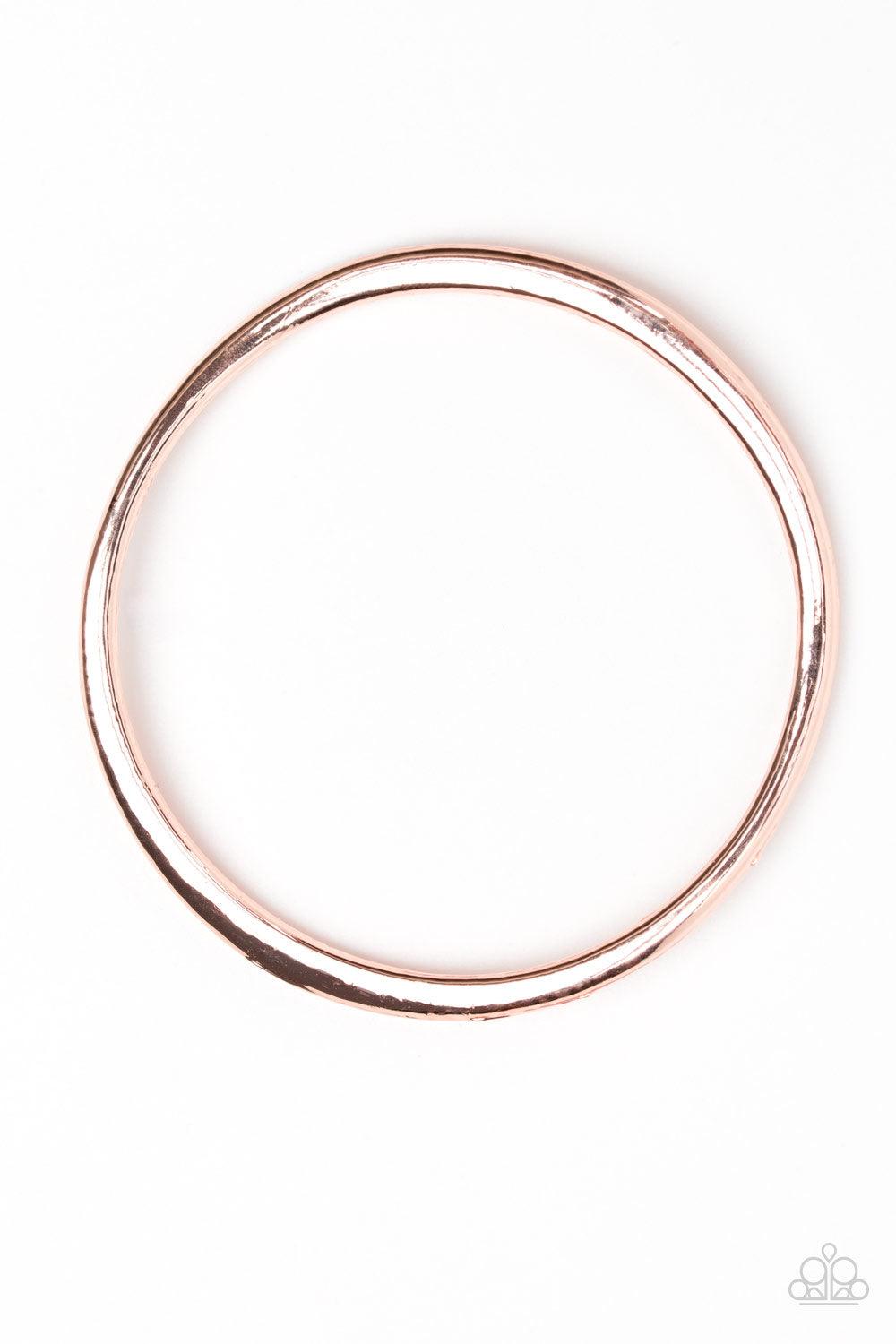 Paparazzi Accessories-Awesomely Asymmetrical - Rose Gold Bracelet