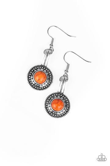 Paparazzi Accessories- Simply Stagecoach - Orange Earrings