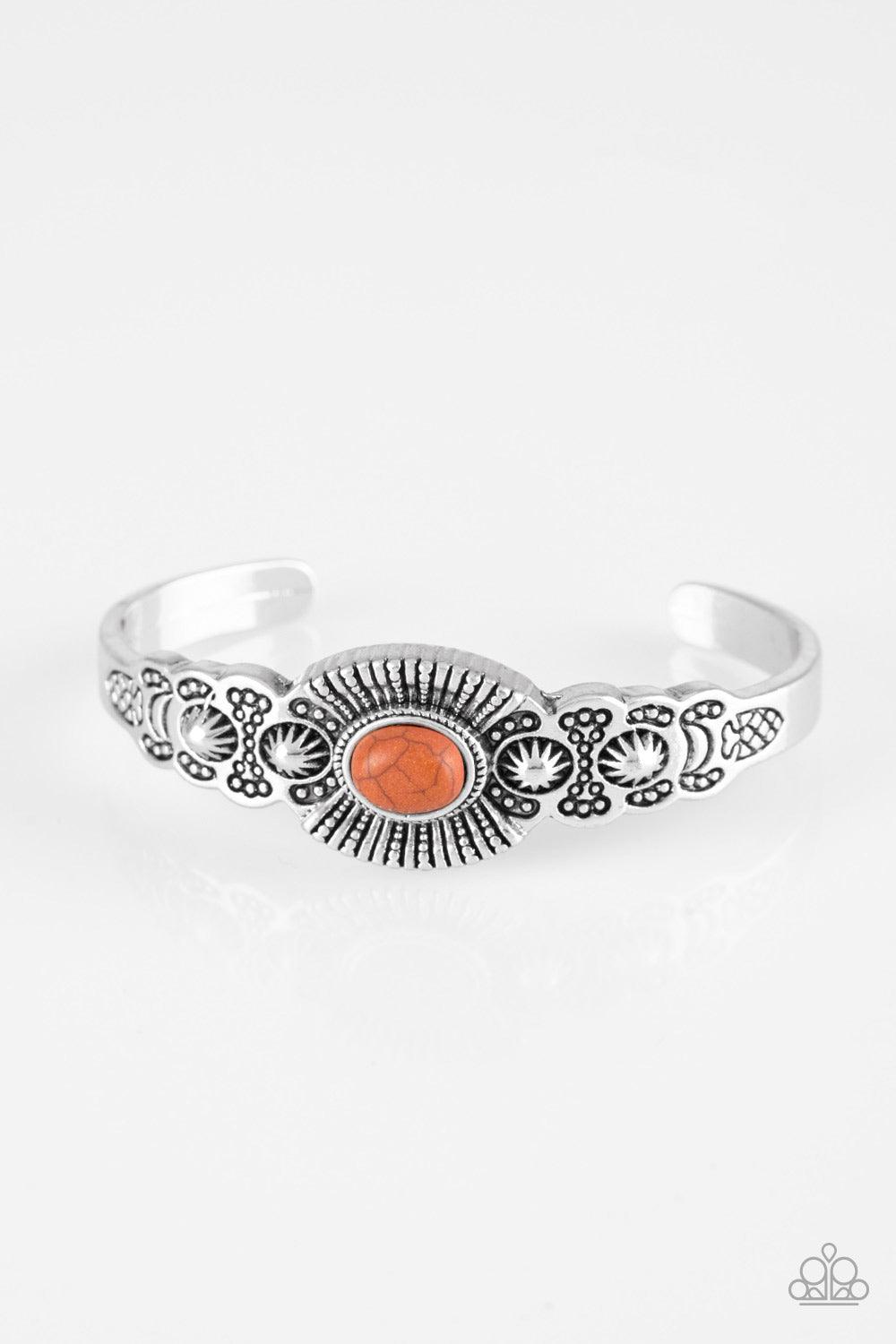 Paparazzi Accessories-Wide Open Mesas - Orange Bracelet