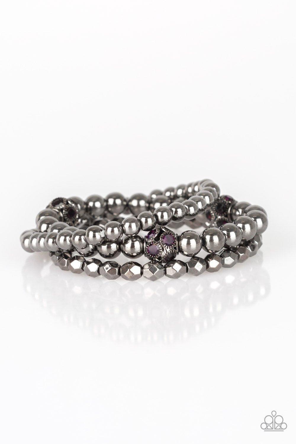 Noticeably Noir Purple Bracelets - Jewelry by Bretta