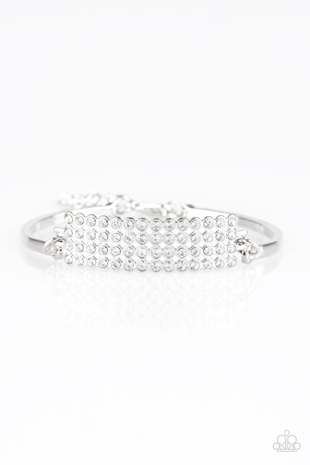 Paparazzi Accessories-Top-Class Class - White Bracelet