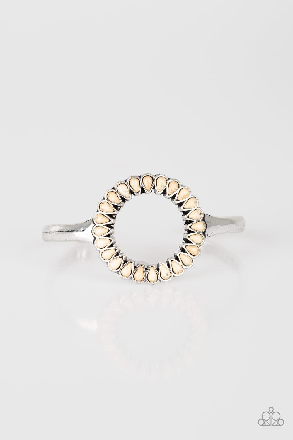 Paparazzi Accessories-Divinely Desert - White Bracelet
