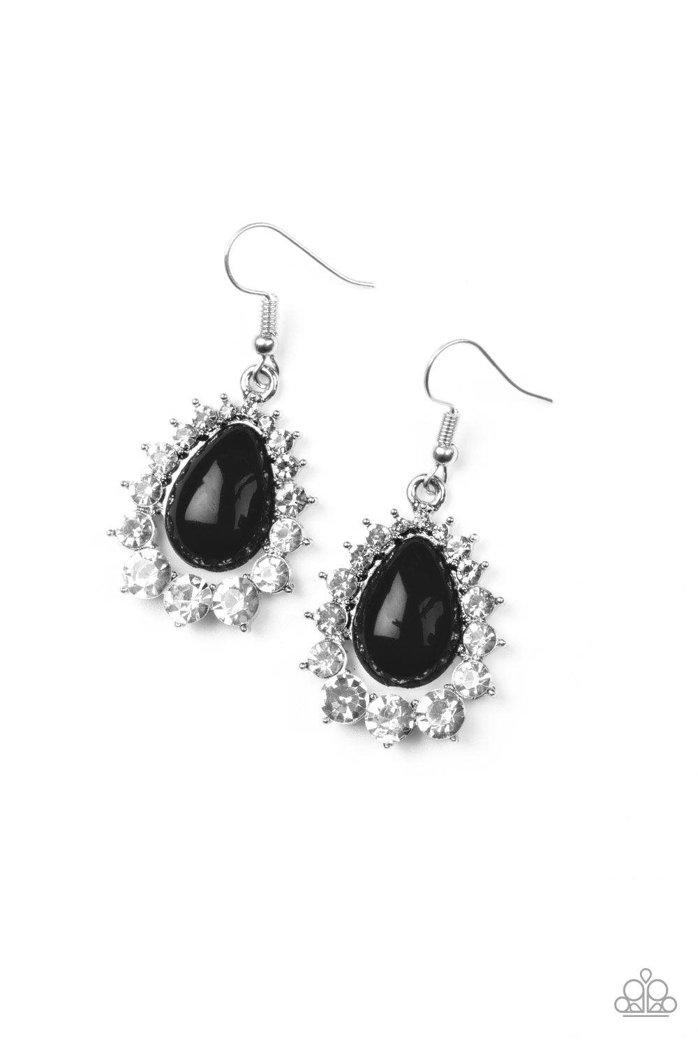 Paparazzi Accessories-Regal Renewal - Black Earrings