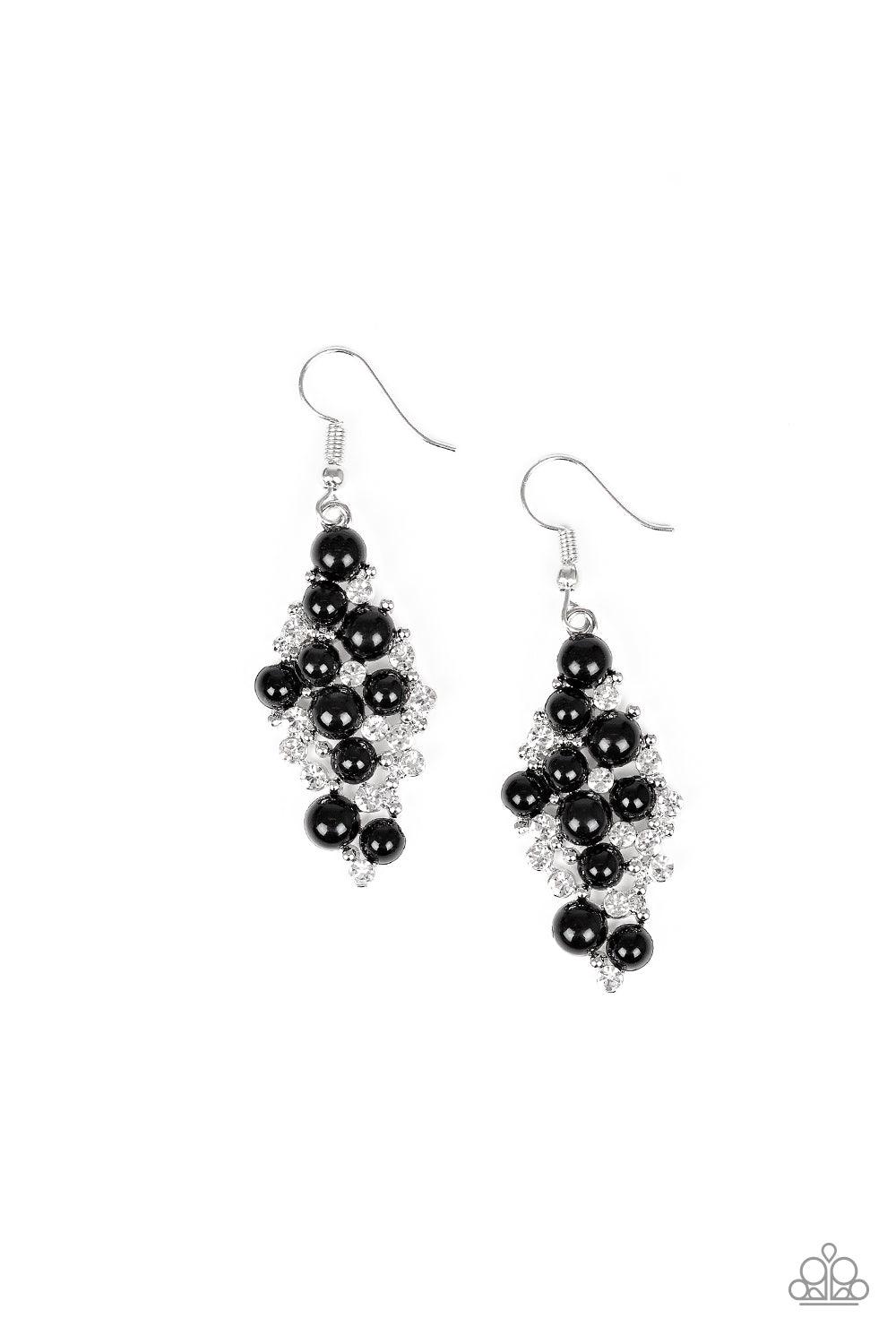 Paparazzi Accessories-Famous Fashion - Black Earrings
