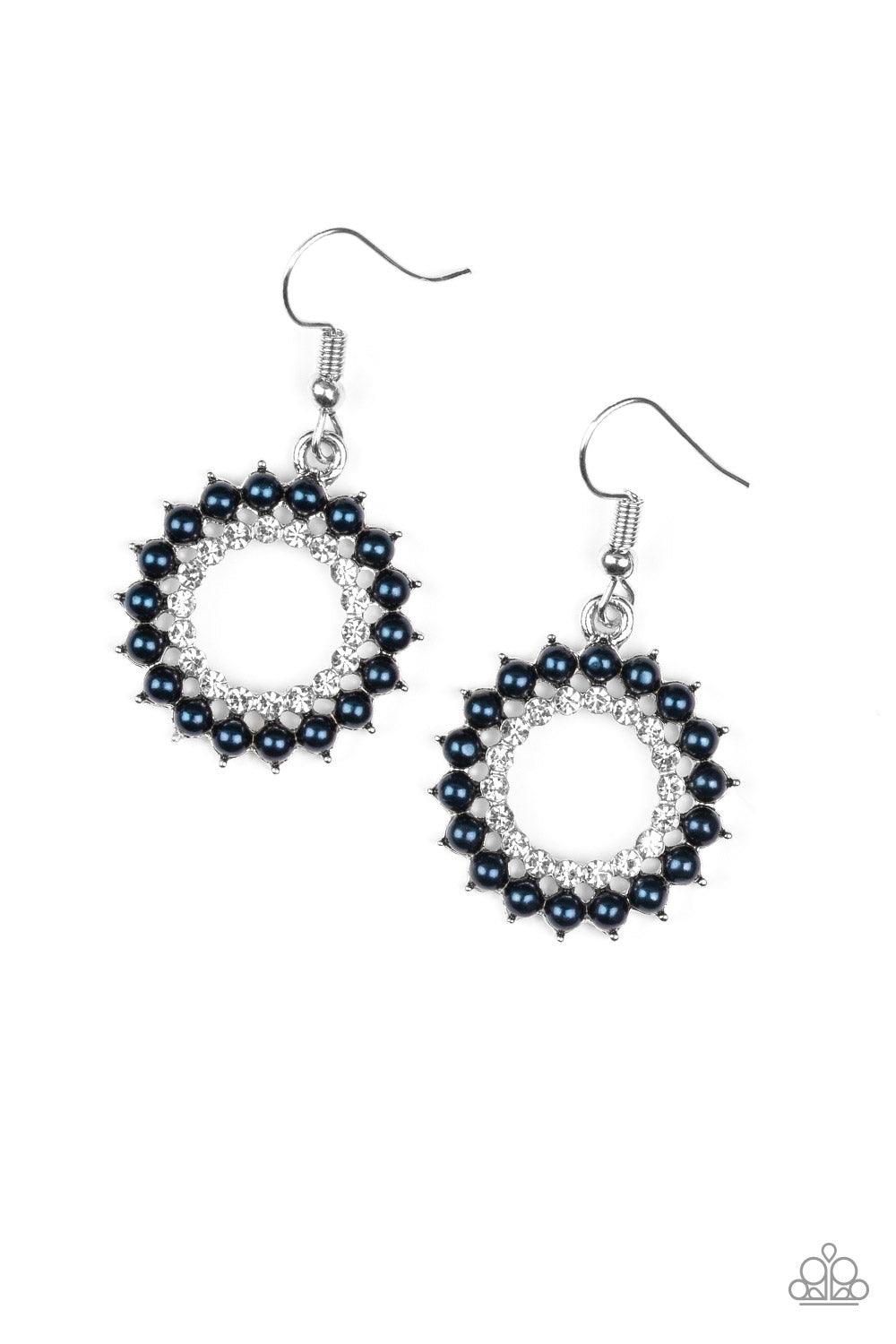 Paparazzi Accessories-Wreathed In Radiance - Blue Earrings