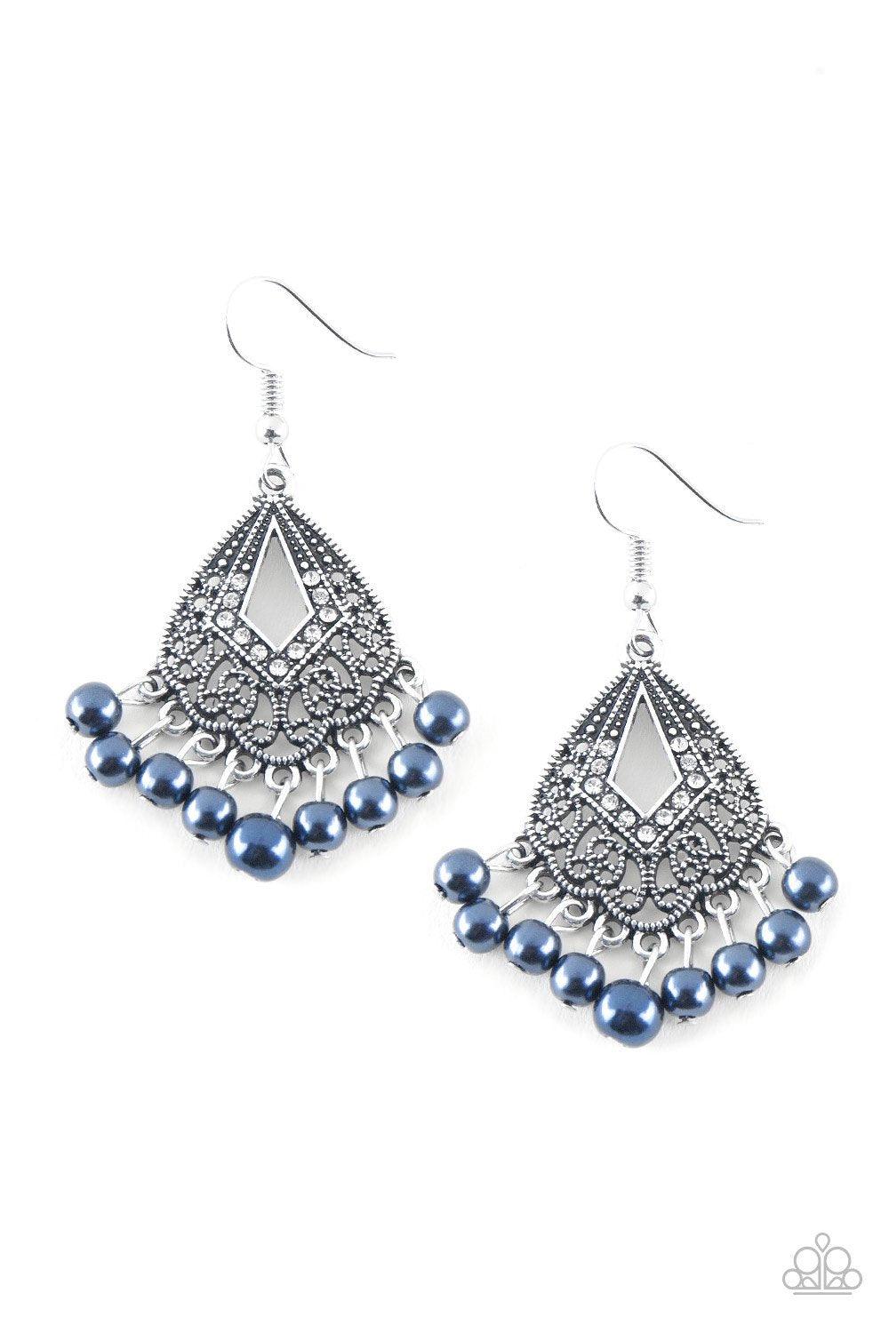 Paparazzi Accessories-Gracefully Gatsby - Blue Earrings