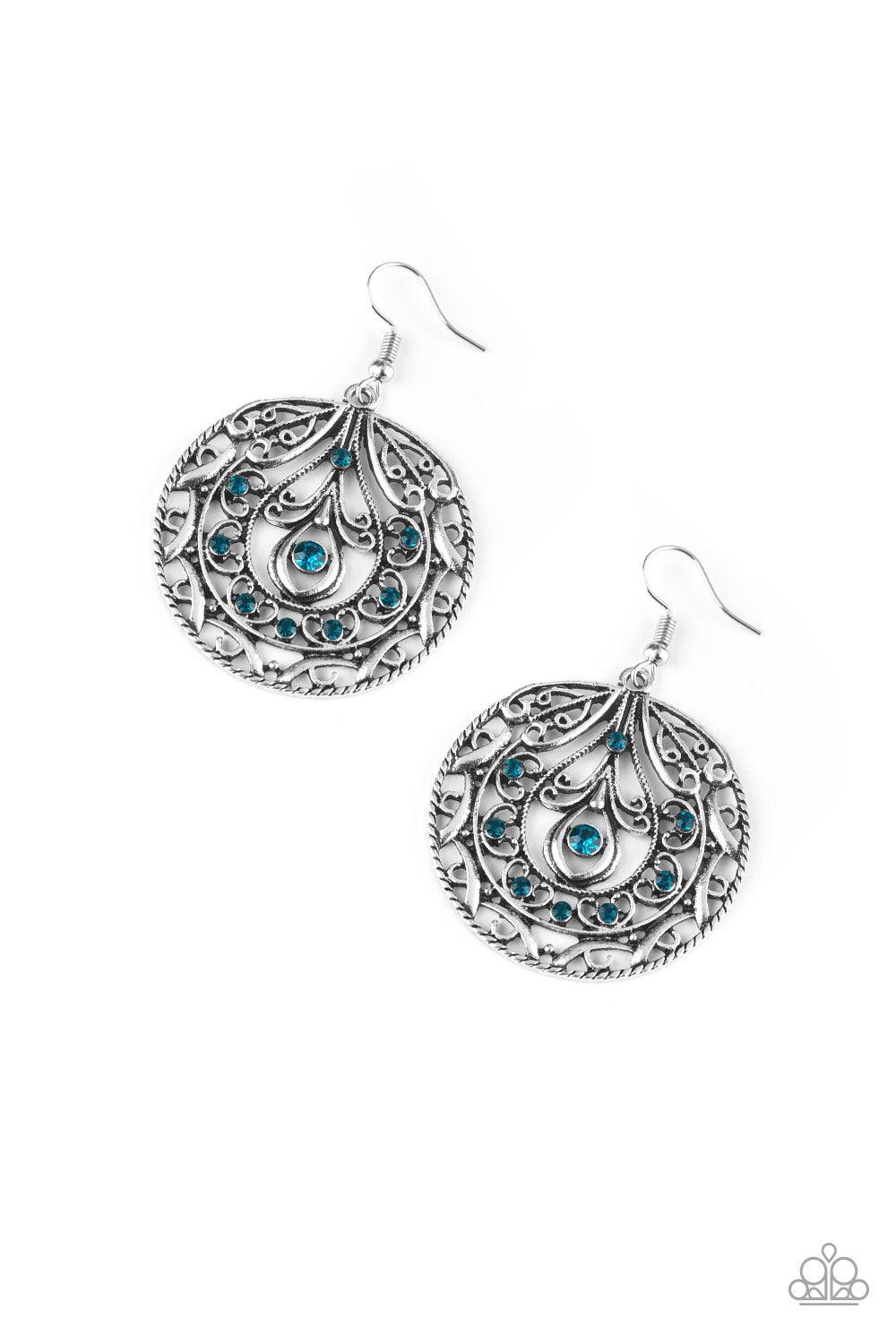 Paparazzi Accessories-Choose To Sparkle - Blue Earrings