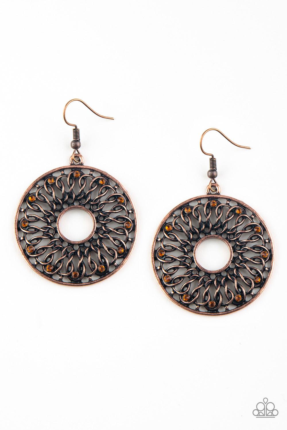 Paparazzi Accessories-Malibu Musical - Copper Earrings